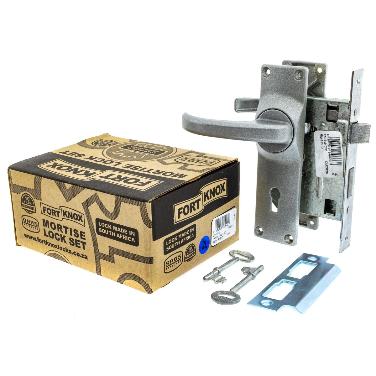 FORT KNOX Door Lock 2 Lever Lockset Satin Chrome Handle