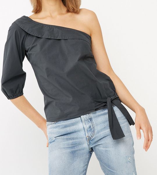 Women's Dailyfriday One Shoulder Blouse - Black
