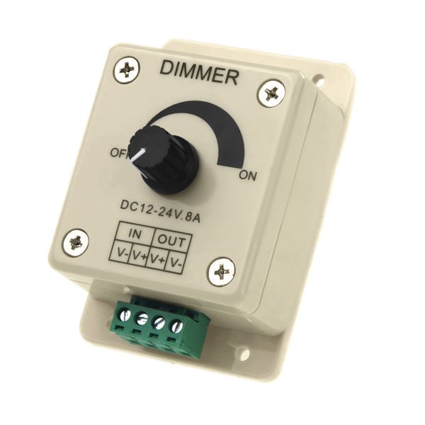 DC 12V-24V LED Dimmer Adjust Single Color For 5050 3528 Strip