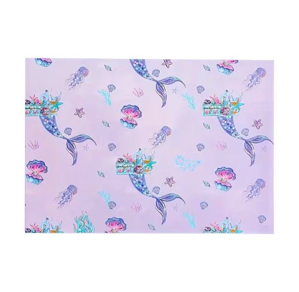 Birthday Gift Wrapping Paper - Mermaid Pattern (Set of 6, 50cm x 70cm)
