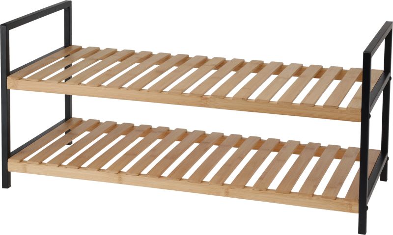 Storage Solutions Pine Shoe Rack 6 Pairs 70x30cm