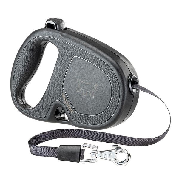 Ferplast Retractable Leash for Medium Dogs FLIPPY ONE TAPE S,Black