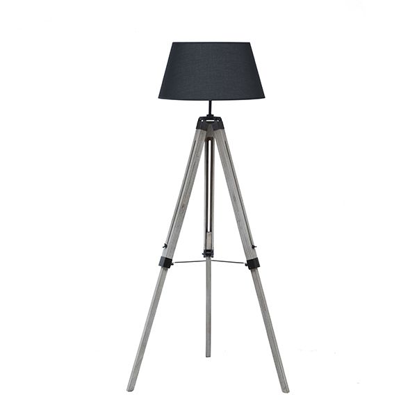 The Lighting Warehouse - Floor Lamp Tripod Black and Grey