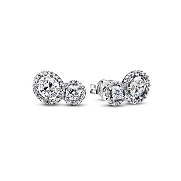 Pandora Embracing Halo Stud Earrings.