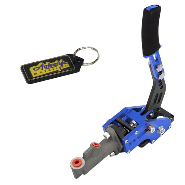 Universal Hydraulic Handbrake Drift Lever Anodized Blue &amp; Gel Key Holder