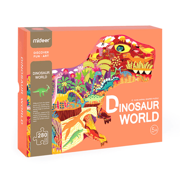Mideer Large Animal Shaped Puzzle - Dinosaur World