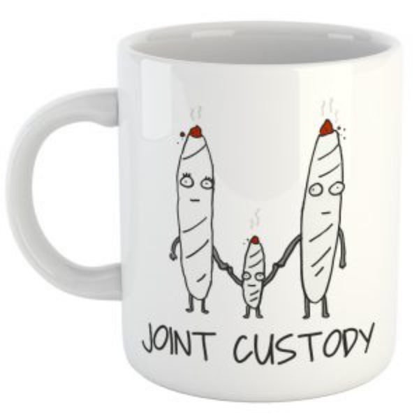 Joint custody weed smoker gift mug