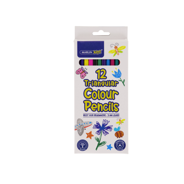 Marlin Kids Colour Pencils 12'S Long Triangular image
