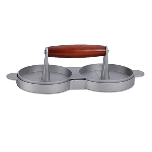 DH - Double Grid Non-stick Hamburger Press Machine Patties Maker Tool