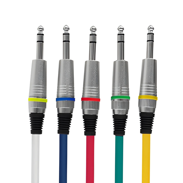 Hybrid CABHYB059 - Pack of 6 Stereo 1/4 Jack to 1/4