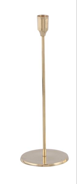 Elegant Dinner Candle Holder With Thin Rod - Gold Finish