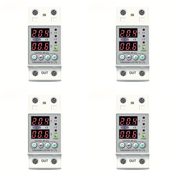 TOMZN Single Phase Over/ Under Voltage Protection 60A (4 Pack)
