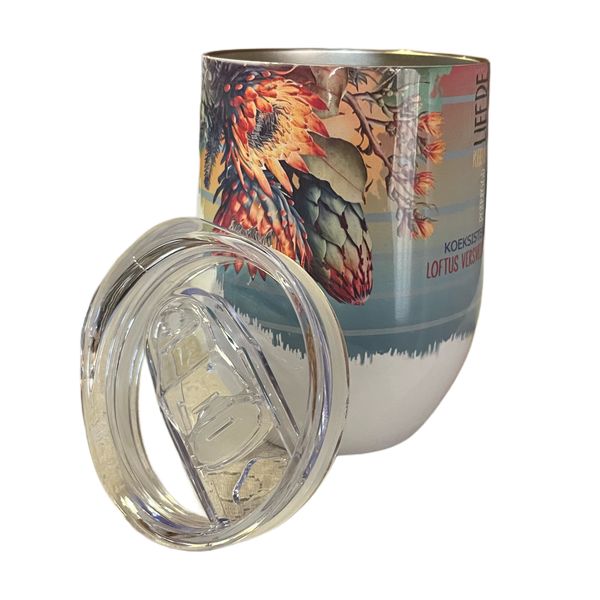 Protea Springbok Wine Coffee Tumbler Eg Trots Suid-Afrikaans South Africa