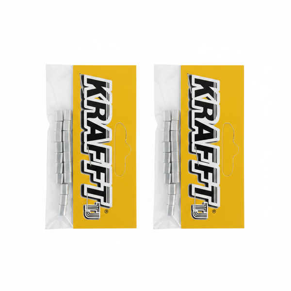 Krafft Aluminium Ferrules 4.5mm Oval Type - 10 Pieces - 2 Pack