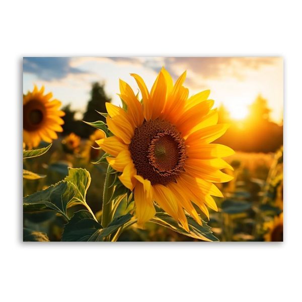 Sunflower in the Sun Canvas Floral Wall Art