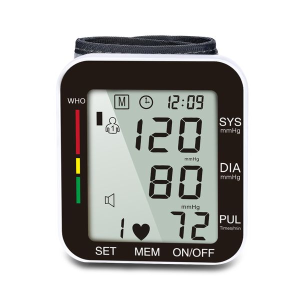 Wrist style multi group memory electronic blood pressure monitor