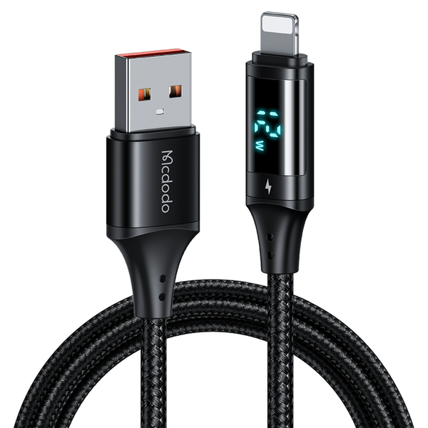 Mcdodo 12W Digital Watt Display Charging USB-A Compatible Lightning Apple iPhone Cable