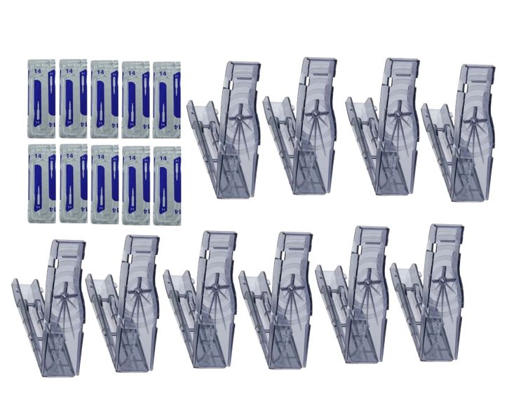 Swann Morton 10 x No.14 Blades &amp; 10 x Single Blade Removers Set