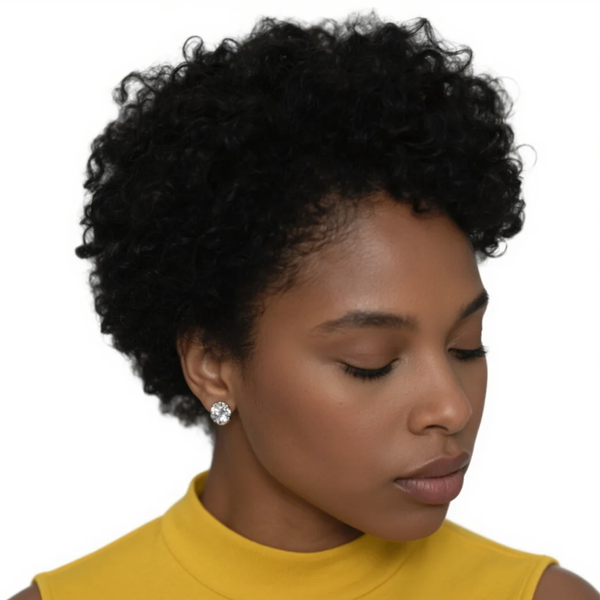 Geebuy Short Curly Pixie Wig 13x1 -Comfortable Brazilian Human Hair
