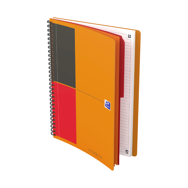 Oxford B5 International Activebook, 80 Sheets, Spiral-Bound, Durable Cover