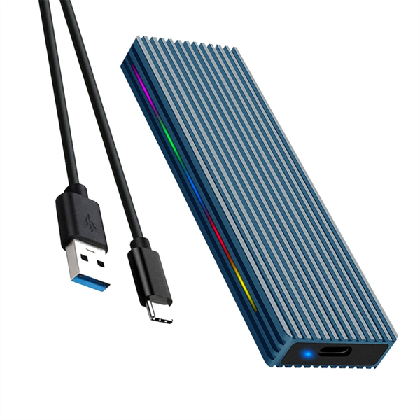M 2 M Key Ssd Enclosure Case 10/5Gbps Usb3.1 Ngff Protocol -Navy Blue
