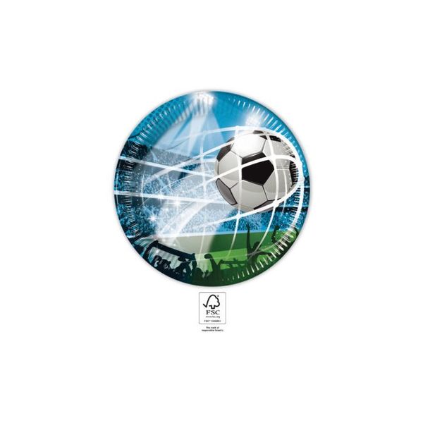 Soccer Fans Paper Plates 23cm
