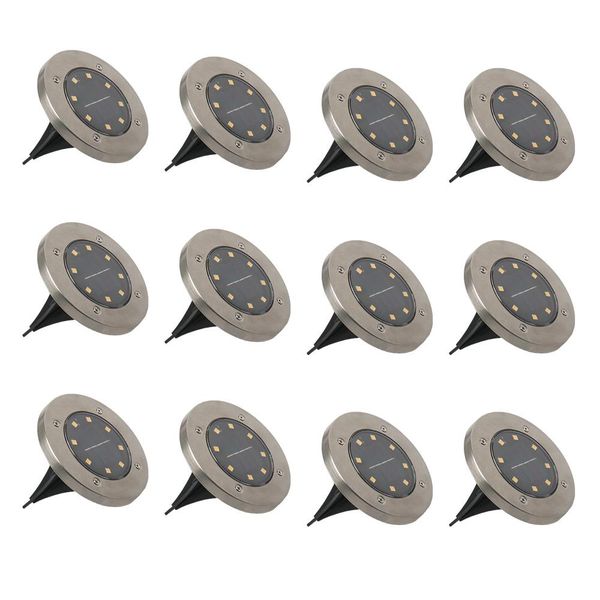 12 Waterproof Outdoor Garden Solar LED Lights