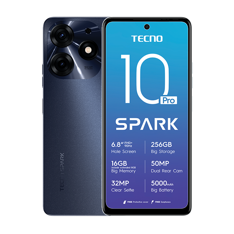 Tecno Spark 10 Pro Dual Sim 256GB - Black