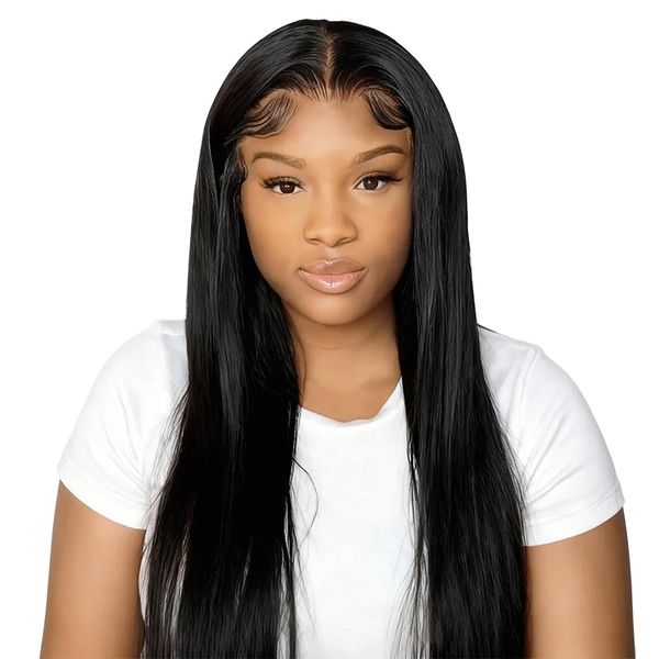 Geebuy 18 inch Straight Already Made Wig 15A Grade Peruvian Brazilian 13X4