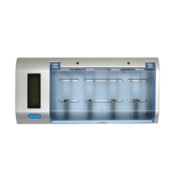 Multifunctional 6-Slot Battery Charger - Smart LCD Display