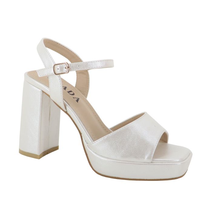 Jada Ladies Pearl Fashion Platform Square Toe Block Heel Sandal | Shop ...