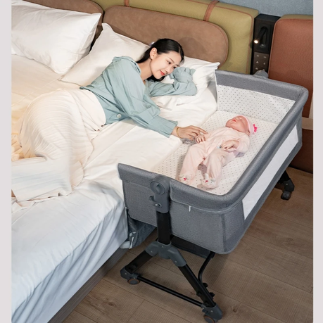 Foldable Bedside Crib Multi Functional Baby Bassinet with changing table Daily Sale Shop