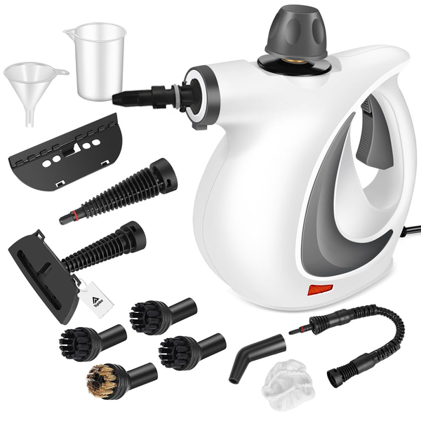 Topika Handheld Steam Cleaner for Home, Carpet, and Car - 12pcs Accessories