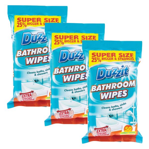 Bathroom Wipes Value 3-Pack - Jumbo Extra Strong | Duzzit
