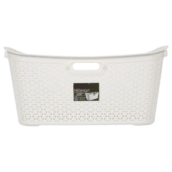 Laundry basket Hi design White 50L