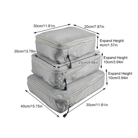 3 Pieces Travel Storage Bag Compressible Packing Cubes, Shop Today. Get it  Tomorrow!