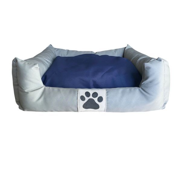 Premium Doggy Rectangular Washable Pet Bed with removable cushion