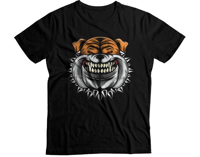 Angry Bull Dog Graphic T-Shirt