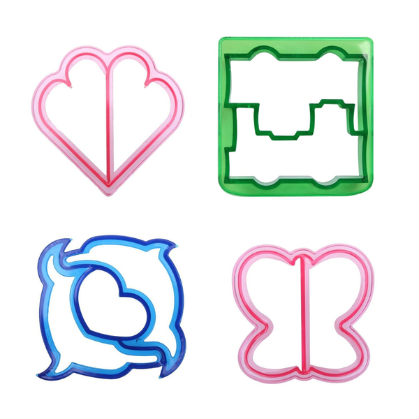 Pack of 4 Sandwich Cutters for Kids - Set 2