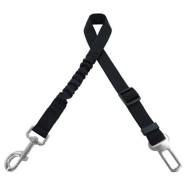 Doggy Seatbelt - Bungee Strap - Black