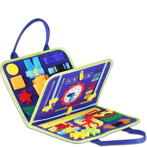 Montessori Educational Felt Activity Book - Sensory Fine Motor - Toddler