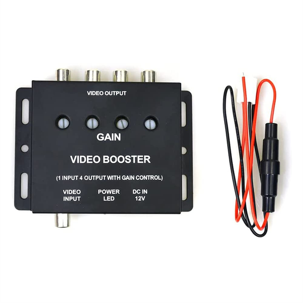 Car Video Splitter 1 To 4 Av Signal Booster Amplifier Compatible with None