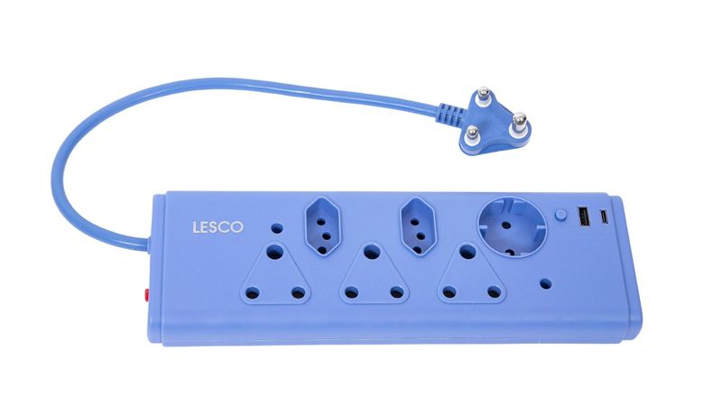 LESCO, 6 Way Iris Blue USB Multiplug