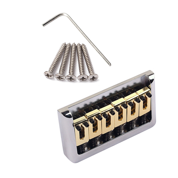 6 Strings Hardtail Saddle Bridge With Wrench For Electric Guitar