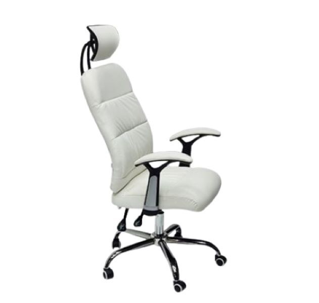 White Office Chair - Shubs Reclining Office Chair with Head &amp; Arm Rests