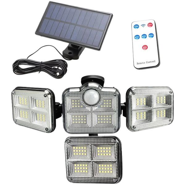 Solar Sensor Wall Light With 4 Rotatable LED Heads WLW-1727A