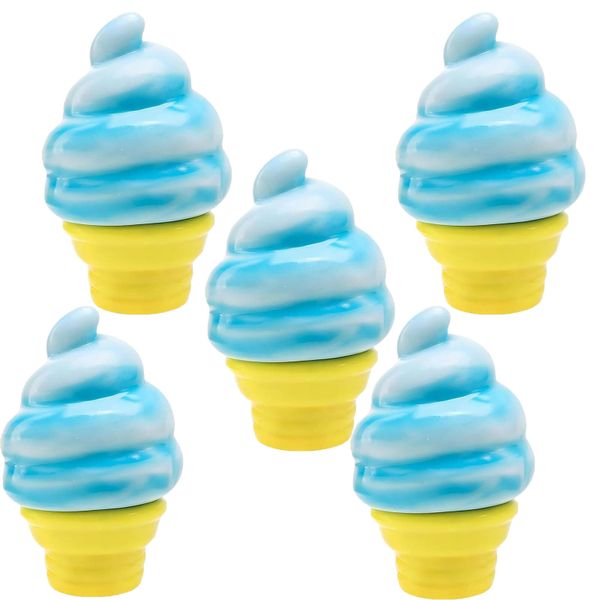 5 Pack Ice Cream Squishy,Realistic Ice Cream Cone Squeeze Squishies