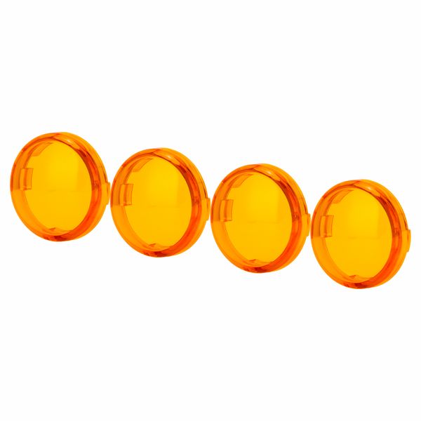 Universal Motorcycle Turn Signal Light Lens Cover 4Piece 6cm Yellow