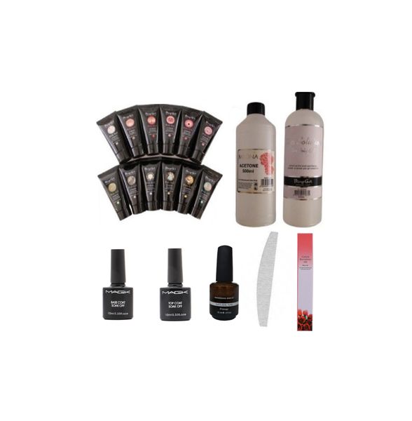 UV Poly Gel Top Up Kit 19 Piece