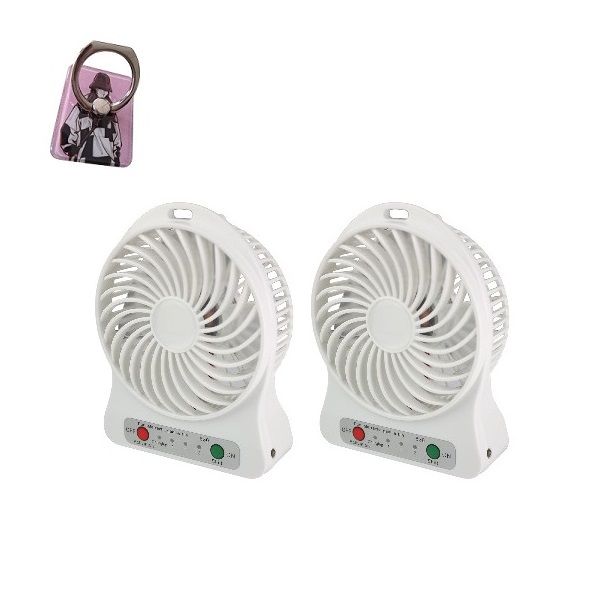 Refreshing All Day Mini Portable Desktop Fan With Ring Stent